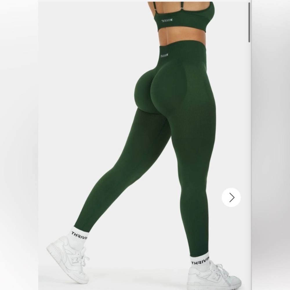 Thrive Deep Green Seamless Leggings